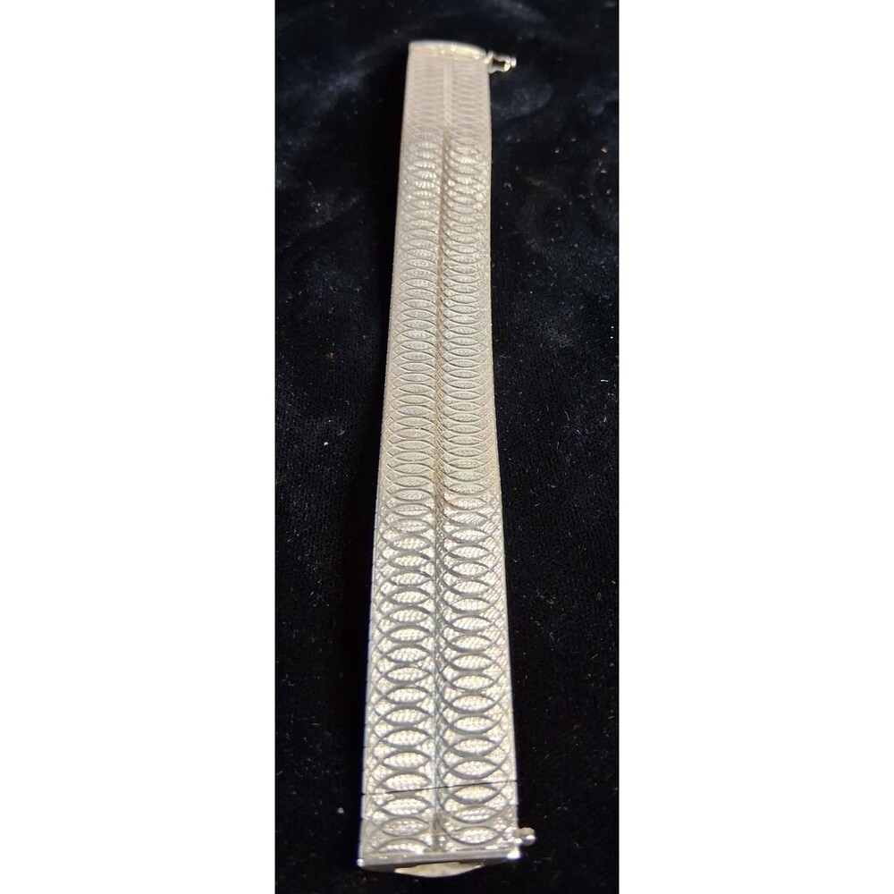 Italy textured 925 sterling silver bracelet 7.5 inch 26g